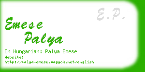 emese palya business card